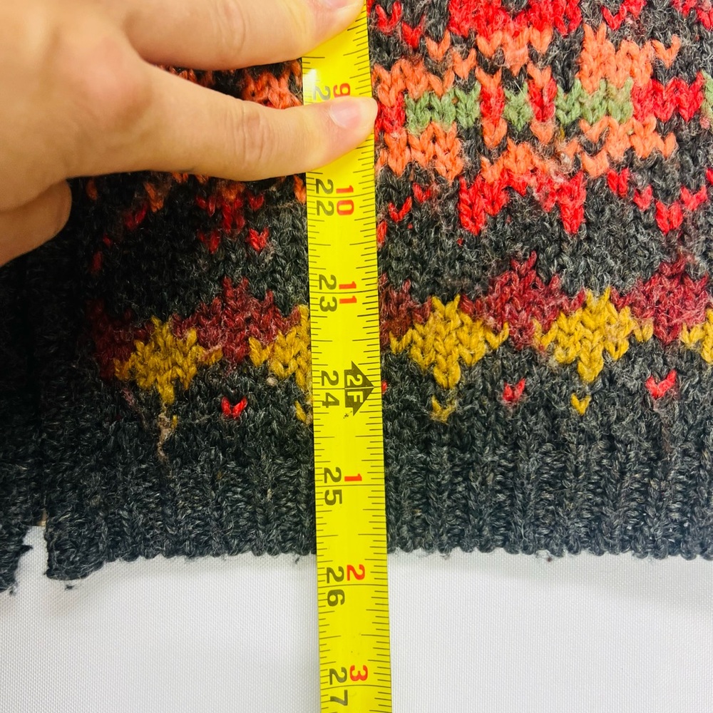 Womens Zip-Up Collard Chunky Sweater Size Small Knit Alpine Colorful Cozy Nordic - Picture 9 of 9